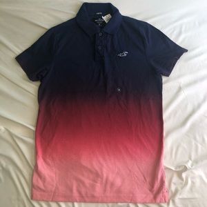 BRAND NEW Hollister Ombré Stretch Polo Shirt